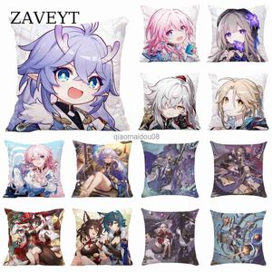 Pillow Case ZAVEYT Hot Honkai Star Rail Account Cover For Sofa Cushion Case Decorative Character Animization Game Pattern Polyester HKD230817