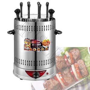 Máquina de churrasco elétrico automática de família 3-5 pessoas de espetos elétricos Máquina de cordeiro rotativo Skewers Máquina de churrasco sem fumaça