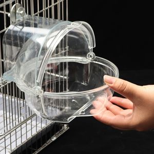 Andra husdjurstillbehör K5DC Parrot Bad Tub Duschbox Bird For Cage Bathtub Transparent badskruv på 230816