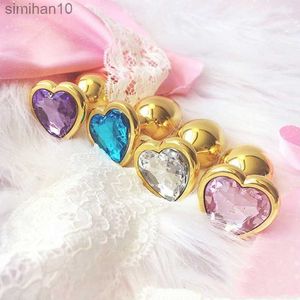 Anal Toys Sex Toys For Women Colorful Crystal Jewelry Steel Anal Plug Booty Beads Stainless Man Adult Products Butt Sexo Sex Shop HKD230816