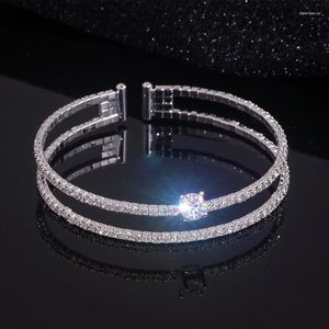 Bangle 2013 Shine Golden Geometric Multilayer Rhinestones Bracelet & Bangles For Women Charm Crystal Cuff Weddings Party Jewelry