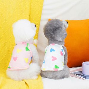 Hundekleidung Kleidung Sommer Hosentender dünne Teddy kleine Kleidung Stoff weiche Liebesweste