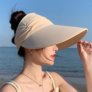 Capas de bola 2023 Chapéu de praia de verão grande chapéus de sol para mulheres Proteção UV ao ar livre Top Sport Baseball Capace de beisebol