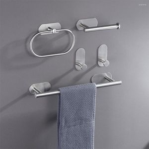 Bath Accessory Set Wall Mounted Bathroom Towel Bar Rail Toilet Paper Holder Hanger Rack