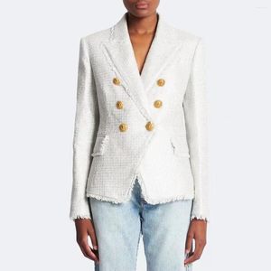 Kvinnors kostymer 0425 Euro-N Celebrity Net Red High-End Fabric Classic Blazer Jacket