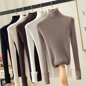 Camisolas femininas atacado 2023 Primavera Autumn Winter Fashion Casual Warm Women Women Sweater Mulher feminina OL Turtleneck VY1605