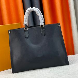 Mode tygväska mångsidig kvinnors väska präglad brevlogo orange inner design stor kapacitet utomhus shopping handväska med seriekod