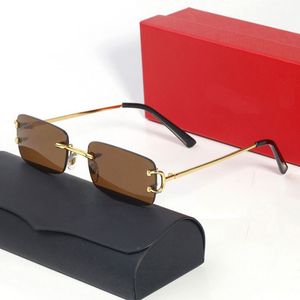 Luxury sunglasses ladies designers rimless sunglasses for men antireflection anti UV eyeglasses sunshade eyeshield american eyewear polarized sunglasses man