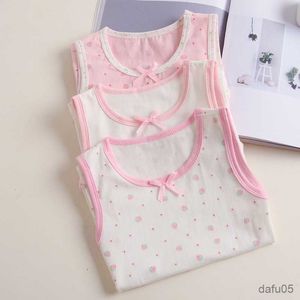 Tank Top Summer Summer A-Class Pure Cotton Thice Mesh Girls 'Take Top Children With Outwear R230817