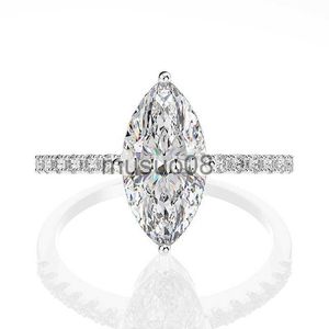 Anéis de banda Anziw Marquise Cut Sona Simulado Anel de Noivado de Diamante Para Mulheres Vintage Acessórios Por Atacado Jóias Presentes de Casamento J230817