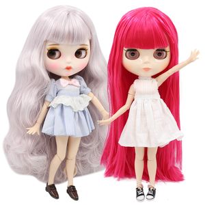 Куклы ледяная DBS Blyth Doll 16 BJD Toy Natural Skine Shiny Face Короткие волосы белый коричневый корпус 30 см для девочек подарок аниме 230816