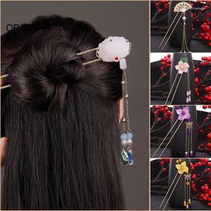 Hair Clips Tassel Hairpin Vintage Lhloy Stick For Women Chinese Hanfu Acessórios Hanfu Jóias Antigas femininas