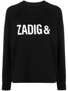 zadig voltaire designer hoodie ZV classic letter slogan print round neck raglan sleeve cotton women's sweater