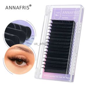 False Eyelashes ANNAFRIS Eyelash Extension C D Curl Individual Supplie Volume Faux Mink Lashes Natural Premium Matte Black 16rows/Tray Maquiagem HKD230817