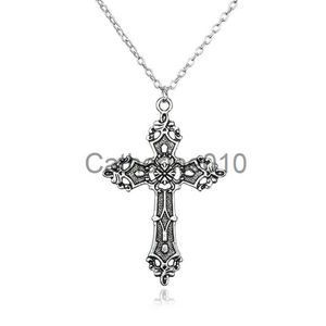 Pendant Necklaces Vintage Crosses Pendant Necklace Goth Jewelry Accessories Gothic Grunge Chain Y2k Fashion Women Cheap Things Free ShippMen J230817