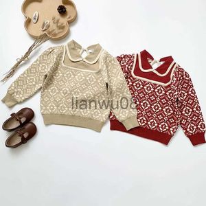 Pullover Winter Baby Kids Boys Girlover Sweters Autumn Baby Kids Boys Dziewczyna z długim rękawem drukarnia Knit Sweter x0818