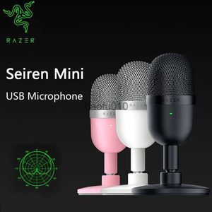 Microfones Razer Seiren Mini Microfone Condensador USB para Streaming de Jogos no PC Gravação Pro / Padrão de Captação Supercardióide Preciso HKD230818