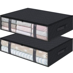 Lagringslådor BINS Storkapacitet Underbed Bag Fällbara kläder Däckkuddkudde Quilt Under Bed Organizer Sundries 230817