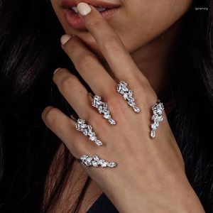 BANGGLEFANS STONEFAN FASHI FASH PALM CUBIC CUBIC CUBICI GIOITÀ DI ZIRCONIA PER DONNE Accessorio per pezzo da sposa bracciale aperto a mano