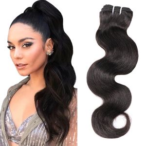 12-28 Zoll Körperwellenbündel menschliches Haar Jungfrau peruanische Haarwebebündel Erweiterungen 1/3 Stcs Remy Hair Body Wave Extensions