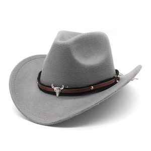 Chapéus de aba larga Classic Retro Men Woman Wool Western Cowboy Hat Sun Festa Viagem ao ar livre Capro de gotas Droga Acessórios de moda Scarves dh1qx