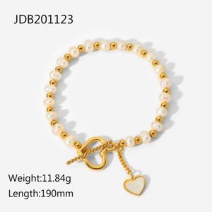 2023 New Arrival Fashion Jewelry High Quality Old Fashion Ins Bracelet Shape of Heart DIY 18k Plated Beaded Pendant Lady Bracelet with Original Box for Women