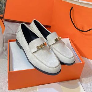 Destin-Loafer Wildleder- und Ziegenleder-Loafer für Damen, Paris-Schuhe, Luxus-Designer, hochwertige Mode, Leder, Freizeit, Bankett, Party, Royal Loafers 07