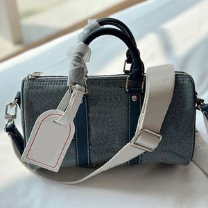 Джинсовая сумка с холстом женская подушка дизайнерская сумочка классическая буква принт съемный плечевой ремешок с вышиты