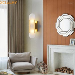 Настенная лампа современное искусство творческое натуральное мраморное освещение гостиная спальня дизайнерские дизайнерские дизайнерские