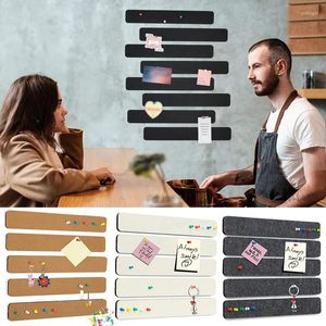 Wallpapers 5pcs Hanging Adhesive Notice Tack Cork Pictures Self Memo Bulletin Pin Message Strip Board Felt Wall Strips Notes Bar Display