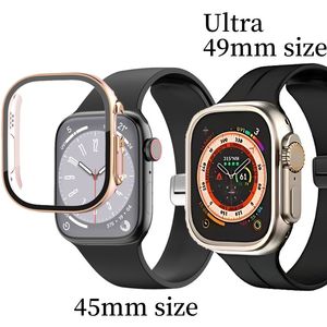 Apple Watch için Ultra 49mm Iwatch Ultra Serisi 8 49mm 45mm1.99 inç ekran Silikal Moda Saat Kılıfı Çok İşlevli Akıllı Saatler Kılıf