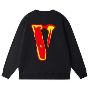 Vlone New Men's Sweatshirts Classic Casual Hoodie Fashion Trend för män och kvinnor o-hals Hoodie Långärmad enkel bomullsbullring VL138