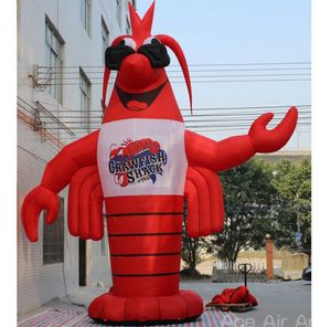 Modello animale del fumetto gonfiabile dell'aragosta in piedi per la decorazione di pubblicità/festa/spettacolo