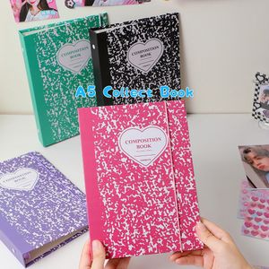 Anteckningar Skysonic Fashion A5 Binder Notebook Jounral Cover Ins Bandage Pocards Stickers Samla bok PO -kort Organzier Stationery 230817