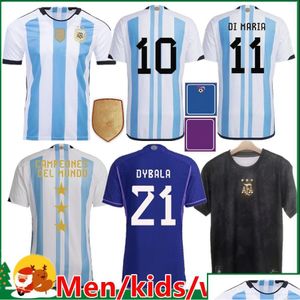 スポーツソックス2023 3スターサッカージャージ22 23 Dy dy Di Maria Martinez de Pa Maradona Fernandez Kid Men Women Footb DHS0D