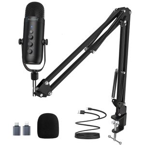 Microphones Studio Microphone With Versatile And Sturdy Broadcast Arm USB Condenser Mic For Recording Podcasting Streaming Karaoke 230816