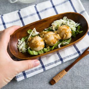 Piastre piastra in legno irregolare acacia torta in legno piatto da frutta dessert che serve sushi