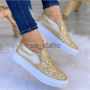 Sukienka buty moda swobodne trampki buty damskie 2023 Kobiety Flats Rhinestone Bling Chic Shining Star Sewing Gruby podeszwa na platformie J230818