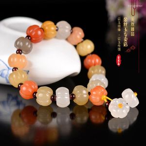 Link Bracelets Natural Colorful Jade Bracelet Women Fine Jewelry Bangle Real Chinese Genuine Jades Stone Femme Accessories Jewellery