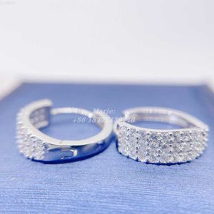 고품질 다이아몬드 이어링 패스 다이아몬드 테스터 이어링 S925 VVS Moissanite Earrings 힙합 보석