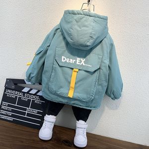 Jacken Kinderbaby Windbreaker -Jacke für Boy Quelle wasserdichtes Gräuchgraben Herbst Kid Boys Mädchen Baumwolle 230817