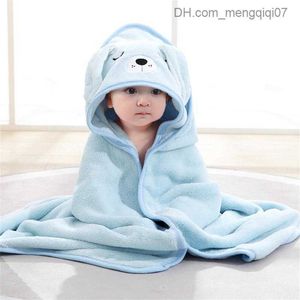 Towels Robes Unisex Baby Bathroom Flannel Cloak Cartoon Boys and Girls Super Soft Hooded Spa Robe Bathrobe Neonatal Cover Baby Shower Gift Z230819