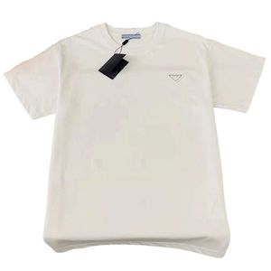 Designer skjorta män kvinnor skjortor bomullstyg t-shirt italiensk tryck mode toppversion broderade brev grossist
