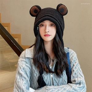 2023 BERETS NEW CUTE FROG THELITENT HAT Autumn Winter Stet Head Ear Protect