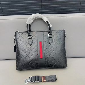 Designer -Einkaufstasche Luxus -Briefzüge Männer Computerbeutel Mode Handtasche Kuh Leder Glatzer gepresster Tasche große Kapazität Umhängetasche Luxurys Handtasche