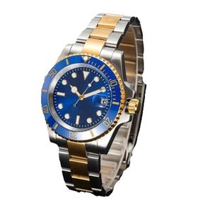 2022-gorące zegarki męskie 40 mm automatyczne zegarek mechaniczny ze stali nierdzewnej niebieski czarny ceramiczny szafir zegarowy Super Luminous Montre de432