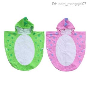 Handelsrockar Dinosaur Poncho Hoodie Children's Bath Handduk Children's Beach Tower Baby Bath Handduk Z230819