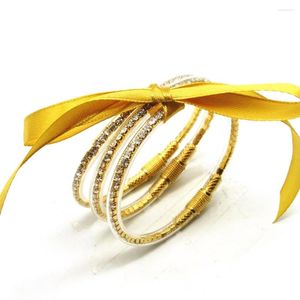 Bangle 3pcs/Set Bowknot милый блеск, наполненная желе, любезность кристаллические браслеты все погодные палочки из силикагеля браслета для женщин подарки для девочек