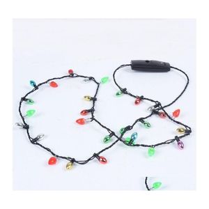 Kedjor datorer mini blinkande ljusare blinkande julbelysning kostym halsband 8 led bbs hsj88chains droppleverans smycken halsband penna dha6t