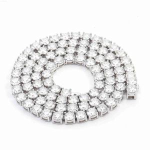 4mm New Clasp Tennis Necklace Chains Iced Out Vvs Def Round Cut Moissanite Diamond 10k 14k 18k Gold Factory Wholesale Price